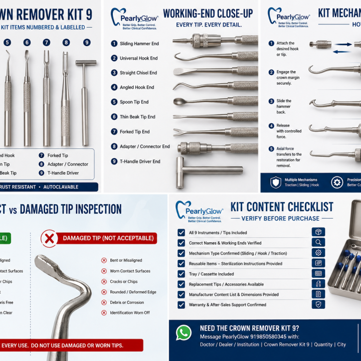 Crown Remover Kit 9: Types, Selection and Care.