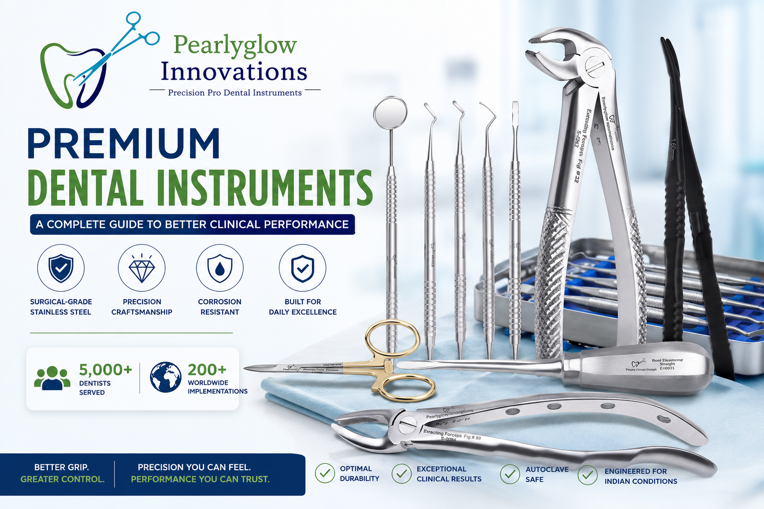Premium Dental Instruments Guide | PearlyGlow India.