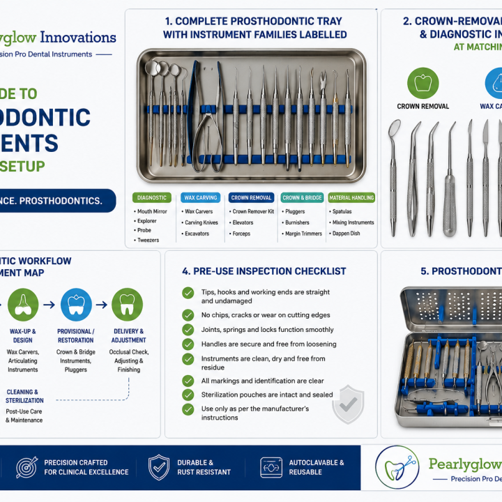 Complete Guide to Prosthodontic Instruments for Clinical Setup.